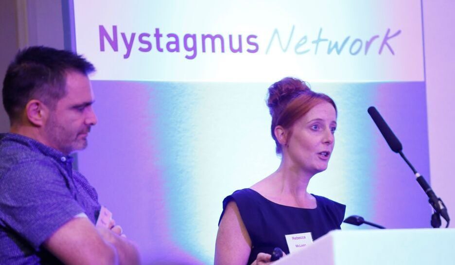 rebecca presents at the Nystagmus Network Open Day