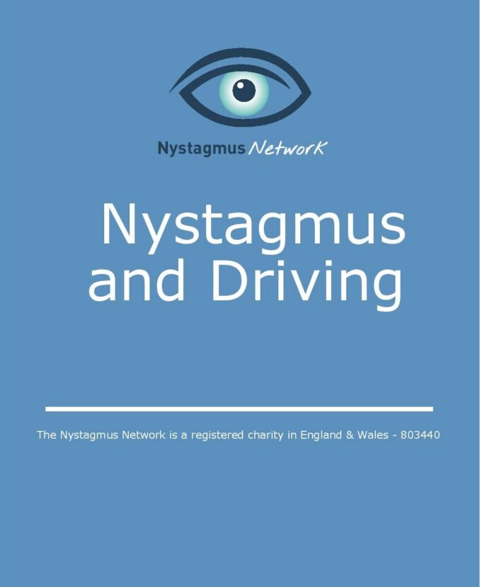 The front cover of our guide to nystagmus and driving.