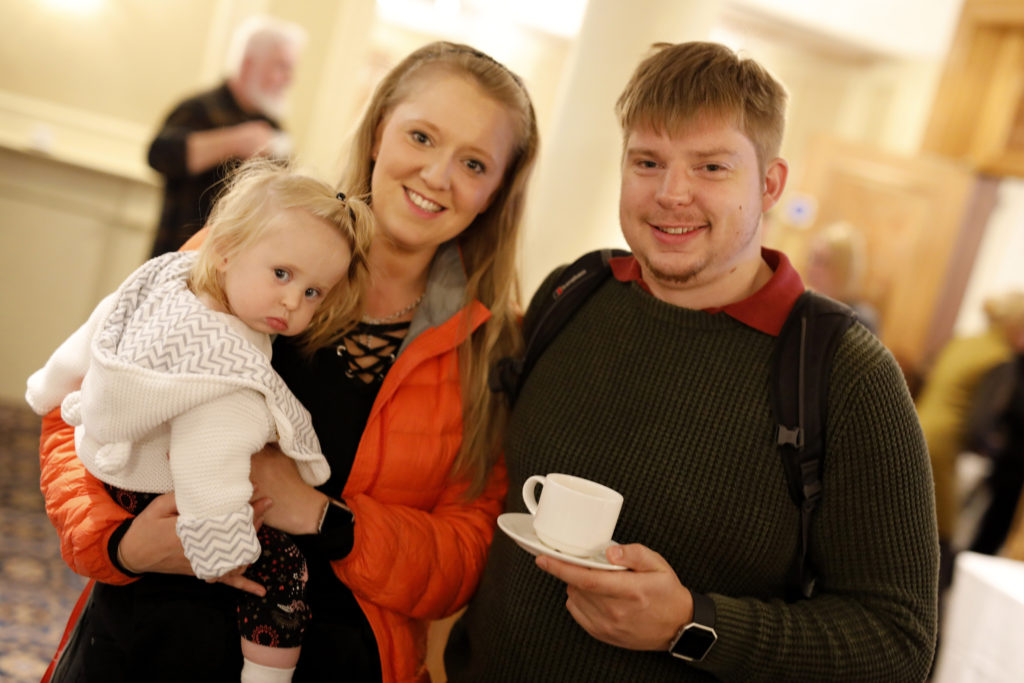 A family at Open Day.