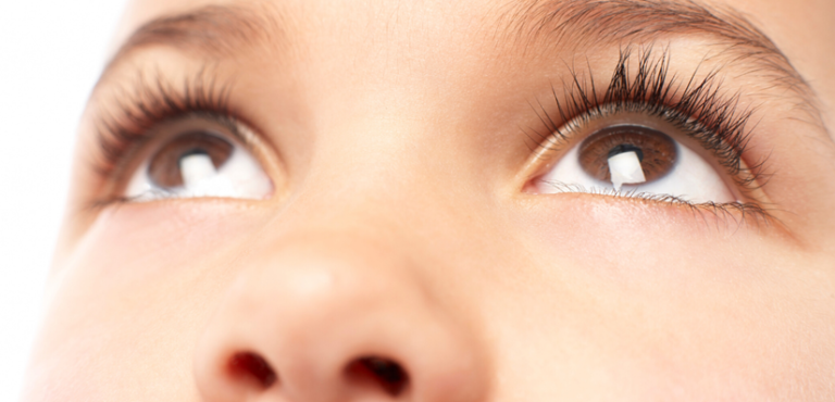 A young child's eyes.