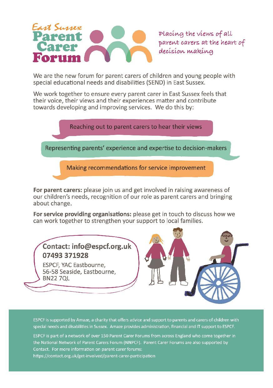 East Sussex Parent Carer Forum – get involved