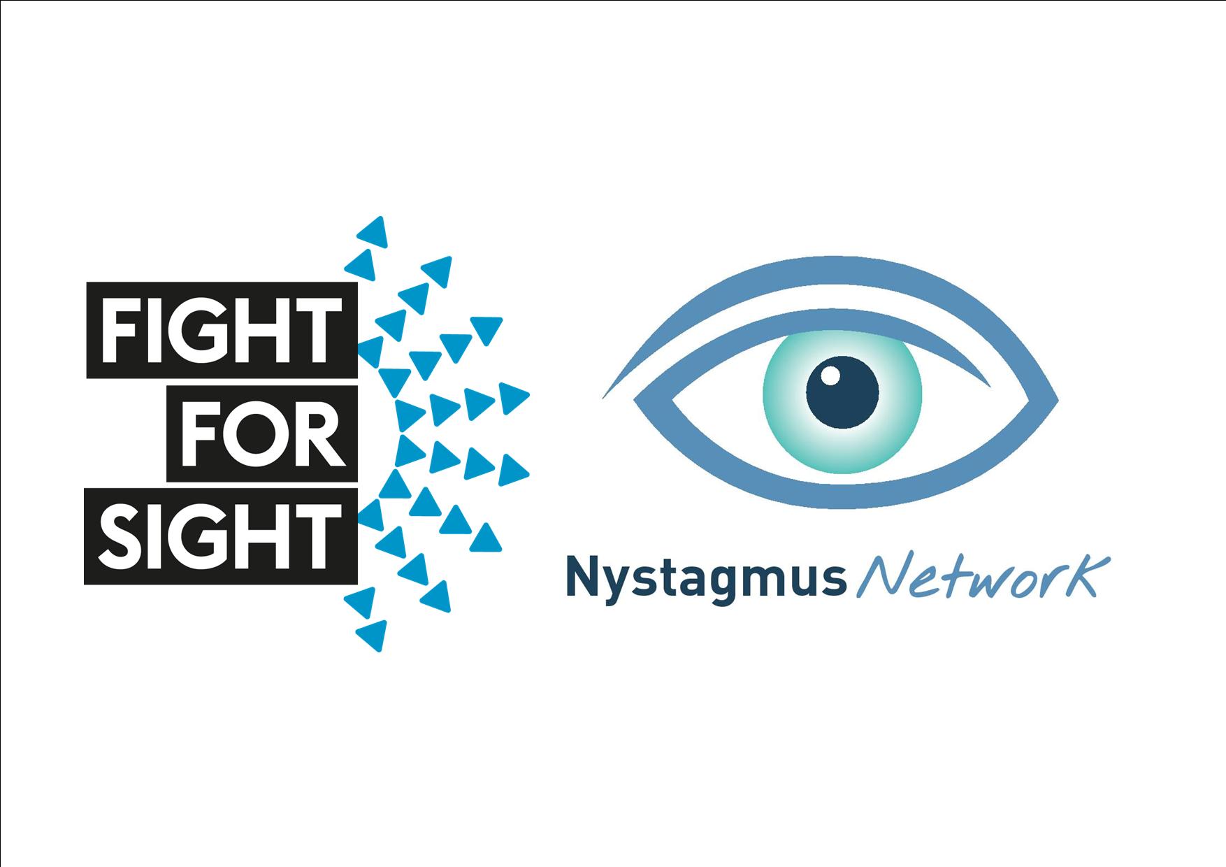 Fight for Sight and Nystagmus Network logo.