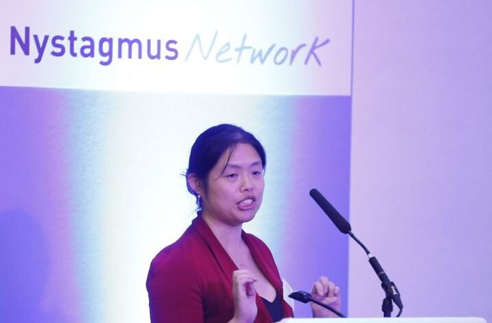 Helena Lee presents at a Nystagmus Network Open Day