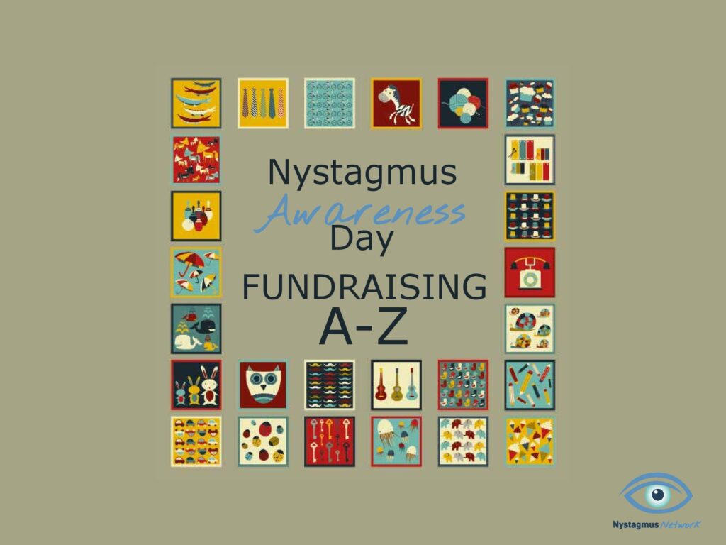 Front cover of the Nystagmus Awareness Day fundraising A-Z booklet