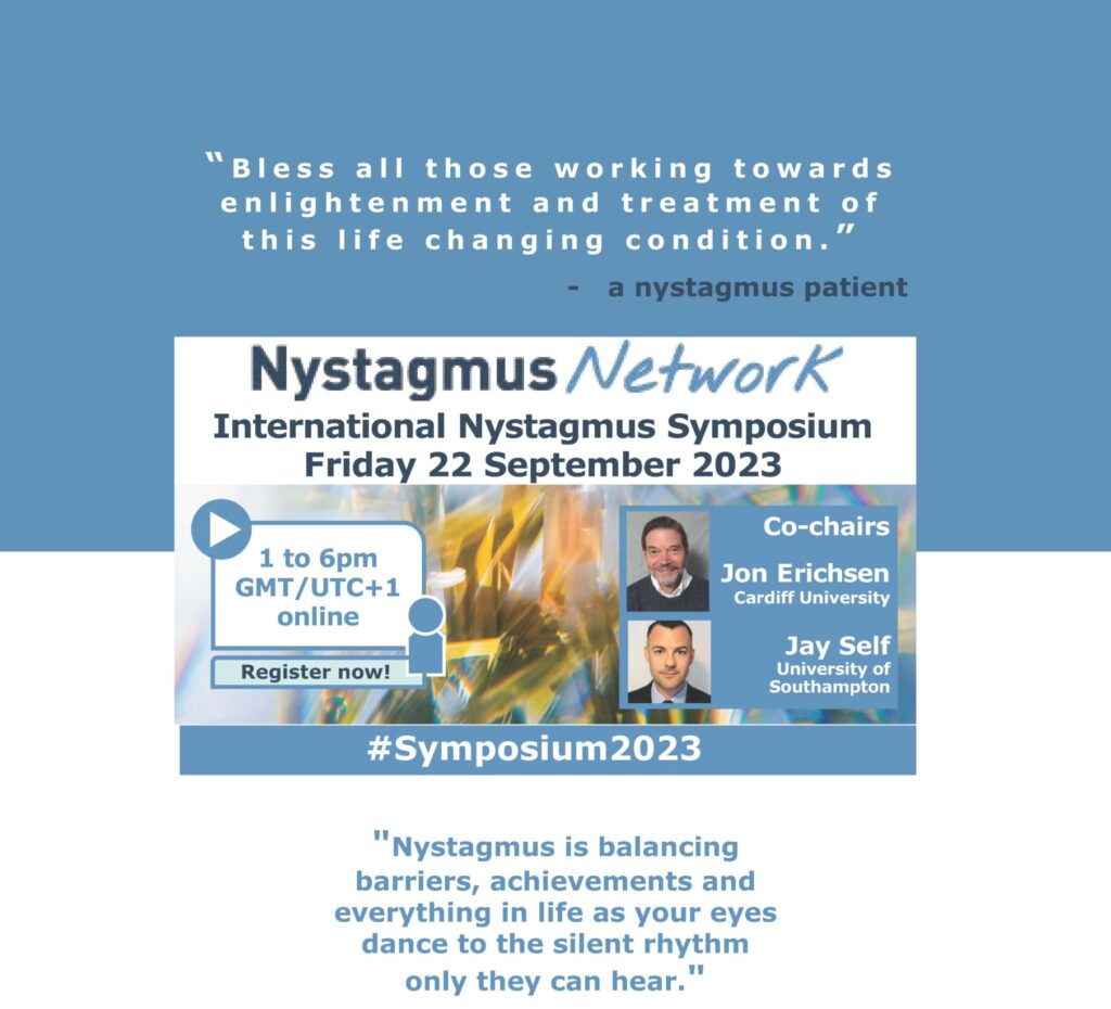 The front page of the International nystagmus symposium 2023 programme.