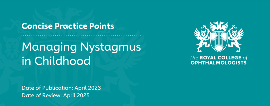 The Concise Practice Point for managing nystagmus in childhood, published April 2023