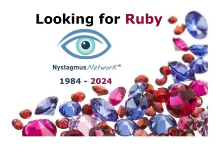 A heap of gem stones, mainly blue and red in colour and the text 'looking for Ruby'.
