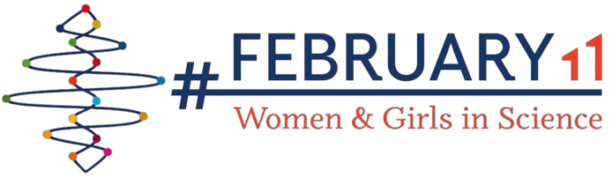 The logo of Women and Girls in Science, February 2024.