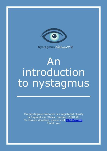 The front cover of the document 'An introduction to nystagmus'.