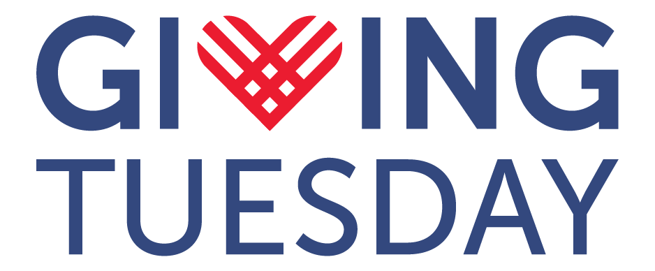 The Giving Tuesday logo featuring a red and white heart as the letter 'v' in giving.