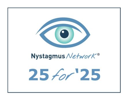 The Nystagmus Network 25 for '25 logo.