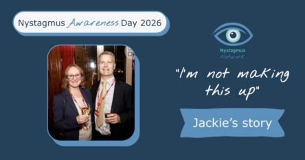Jackie and her husband pose at a formal event.